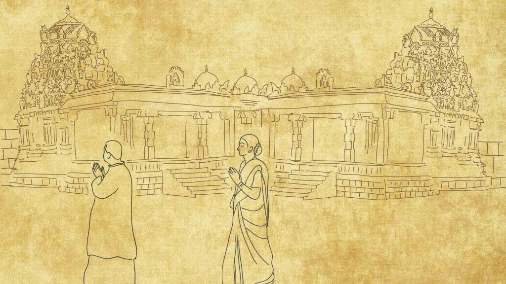 Why do Hindus do Pradakshina or go around the Deity in circles