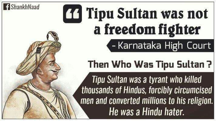 Tipu Sultan – A Glorified Tyrant and a Butcher of Hindus