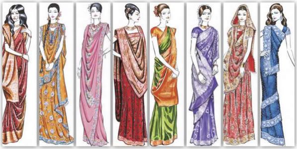 Sari from different states